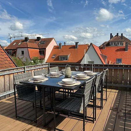 Ferienwohnung Gunzenhausen, Innenstadt, Dachterrasse, Stellplatz Apartment