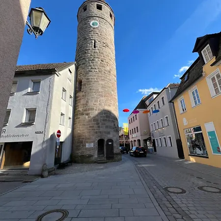 Gunzenhausen, Innenstadt, Dachterrasse, Stellplatz Appartamento Gunzenhausen