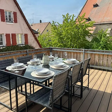 Ferienwohnung Gunzenhausen, Innenstadt, Dachterrasse, Stellplatz *